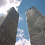 The Twin Towers of September 11th, 2001.